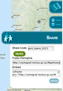 Share code panel