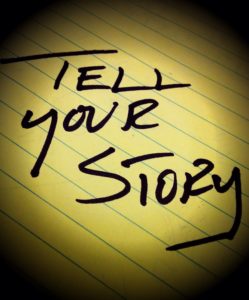 The words: Tell your story