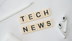 Tech news spelled out in tiles